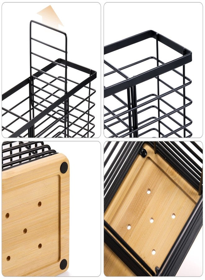 WDT Tool Utensil holder for Kitchen Counter- 13.5" x 4.2" x 6.9" Large Utensils Holder For Farmhouse Cooking, Utensil Caddy Spatula Holder (3 Compartments) - Image 2